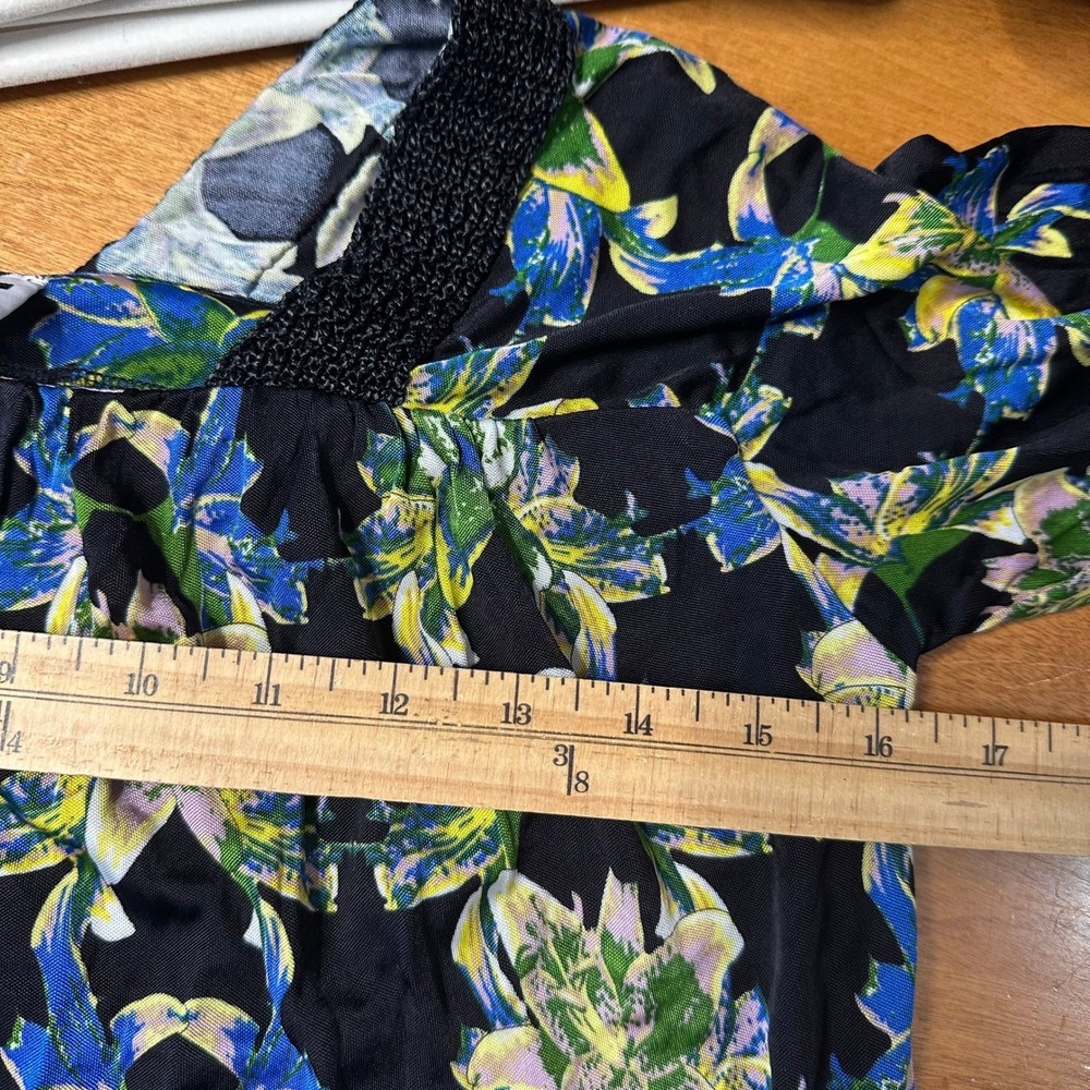 M Missoni Sheath Dress Womens Floral Lily Black Knit Trim 3/4 Sleeve Designer XS - Picture 6 of 7
